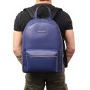 Dakota Soft Leather Backpack Dark Blue TL142333
