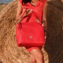 Amy Borsa Shopping in Pelle Morbida Rosso TL142385