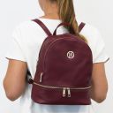 TL Bag Sac à dos en Cuir Souple Bordeaux TL142280