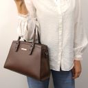 TL Bag Leather Handbag Coffee TL142147