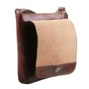 John Bolso en Piel Para Hombre con Cremallera Frontal Negro TL142464