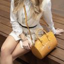 Layla Bauletto in Pelle Stampa Cocco Caramello TL142398