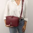 Cubetto Leather Shoulder bag Beige TL142499