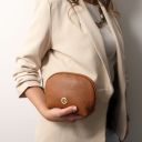 Vera Kosmetiktasche aus Weichem Leder Beige TL142521