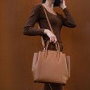 Tulipan Sac à Main en Cuir Rouge Lipstick TL141727