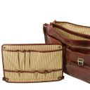 Ventimiglia Leather Multi Compartment TL SMART Briefcase With Front Pockets Black TL140587