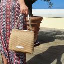 TL Bag Sac Seau en Raphia Denim TL142208