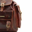 Trekker Travel set Leather Backpacks Brown TL90173
