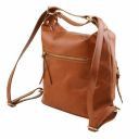 TL Bag Женская кожаная сумка-рюкзак 2 в 1 Коньяк TL141535