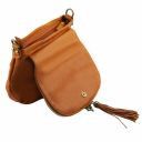 TL Bag Soft leather shoulder bag with tassel detail Grey TL141223