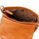 TL Bag Umhängetasche aus Weichem Leder mit Quasten Cognac TL141223