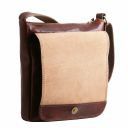 Jimmy Leather Crossbody bag for men With Front Pocket Brown TL141407