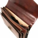 Volterra Leather Briefcase 2 Compartments Honey TL141544