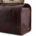 Madrid Gladstone Leather Bag - Large Size Dark Brown TL1022
