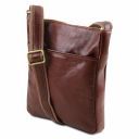 Jason Leather Crossbody Bag Dark Brown TL141300