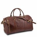 TL Voyager Travel Leather Duffle bag - Large Size Brown TL141794