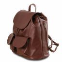 Seoul Leather Backpack Large Size Olive Green TL141507