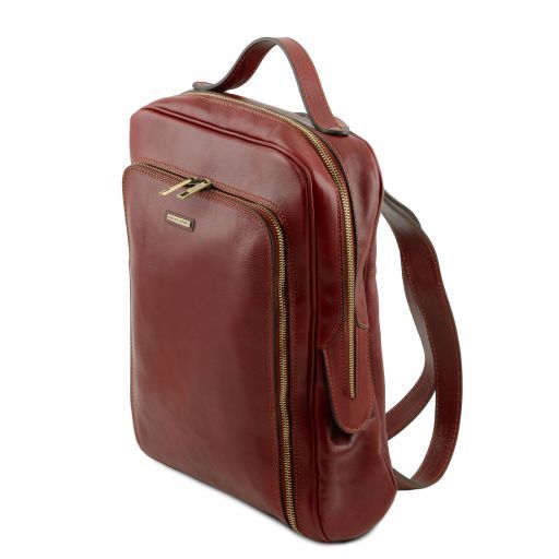 laptop backpack leather