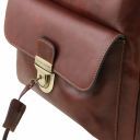 Kyoto Leather Laptop Backpack Brown TL141859