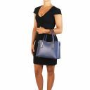Olimpia Leather Tote - Small Size Фиолетовый TL141521