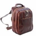 Phuket 3 Compartments Leather Laptop Backpack Brown TL141402