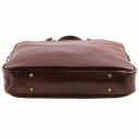 Urbino Leather Laptop Briefcase 2 Compartments With Front Pocket Dark Brown TL141894