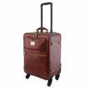 TL Voyager 4 Wheels Vertical Leather Trolley Honey TL141911