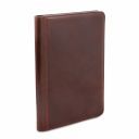 Lucio Exclusive Leather Document Case With Ring Binder Brown TL141293