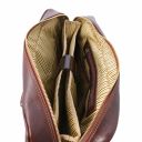 San Miniato Multifach-Notebooktasche aus Leder mit Zwei Aufgesetzte Taschen Honig TL142026