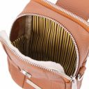 TL Bag Mini Schulter-Handytasche aus Weichem Leder Cognac TL141698