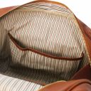 TL Voyager Reisetasche aus Leder in Halbrundem Design - Klein Braun TL141405