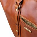 TL Voyager Reisetasche aus Leder mit Vorderfach Braun TL142140