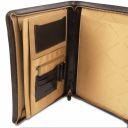 Claudio Exclusive leather document case with handle Темно-коричневый TL141404