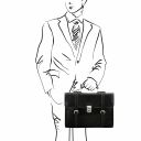 Viareggio Exclusive Leather Laptop Case With 3 Compartments Темно-коричневый TL141558