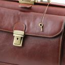 Giotto Exclusive Double-bottom Leather Doctor bag Dark Brown TL142071