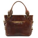 Ilenia Leather Shoulder bag Brown TL140899
