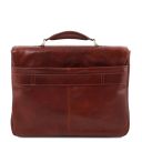 Business 4 Wheels Leather Trolley and Leather TL SMART Laptop Briefcase Мед TL142271