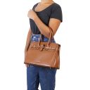 TL Bag Handtasche aus Leder Brandy TL142174