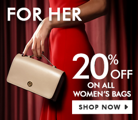 20% OFF ON ALL WOMEN'S BAGS - FOR HER