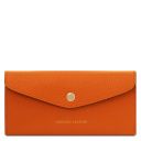 Portefeuille Enveloppe en Cuir Orange TL142322