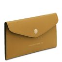 Portefeuille Enveloppe en Cuir Moutarde TL142322