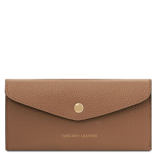 Leather Envelope Wallet Taupe TL142322