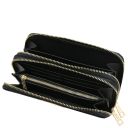 Mira Double zip Around Leather Wallet Black TL142331