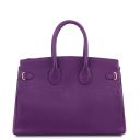 TL Bag Кожаная сумка с золотистой фурнитурой Фиолетовый TL141529