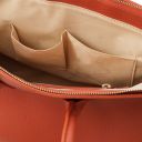 TL Bag Handtasche aus Leder mit Goldfarbenen Beschläge Brandy TL141529