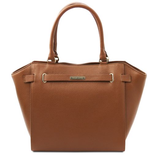 Clara Leather Tote Cognac TL142313