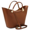 TL Bag Leather Handbag Cognac TL142287