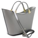 TL Bag Borsa a Mano in Pelle Grigio chiaro TL142287