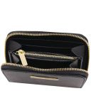 Kore Exklusive Damenbrieftasche aus Leder mit Rundum-Reißverschluss Schwarz TL142321