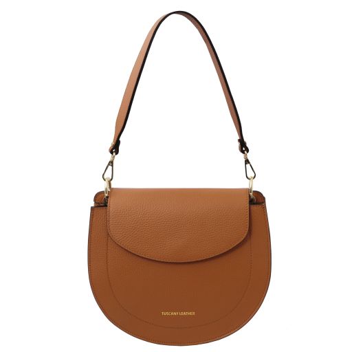 Tiche Sac Bandoulière en Cuir Cognac TL142100